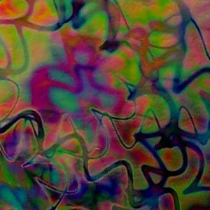 4 inch X 4 inch Dichroic Rainbow Corkscrew On Thin Clear Glass - 90 Coe