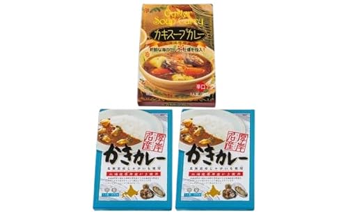 かきカレー2個 かきスープカレー 1個 詰合せ 北海道 スープ レトルト食品 加工品 牡蠣