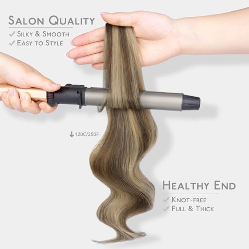 Image of WENNALIFE Invisi Edge Tape in Hair Extensions Human Hair,#4 /27,20 Inch | 20 Inch 50g 20pcs (Invisi Edge & Classic) Balayage Chocolate Brown to Caramel Blonde Invisi Remy Hair Natural S