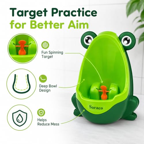Pee trainer pour garçons Soraco avec cible de salle de bain rotative - 7