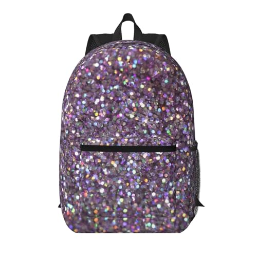 Sac à dos d'école léger EdWal noir à paillettes pour adulte