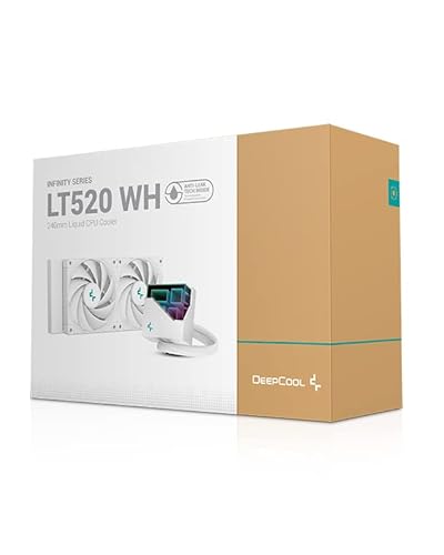 Deepcool Lt520 Wh Liquid Cooler 4Th Gen Dual-Chamber Pump 240Mm Cpu Cooler Rgb Infinity Mirror Design Leak Proof Technology Lt520 240Mm Cpu Water Cooler For Lga 1700/1200/115X, Amd Am4/Am5.(White) #TOP5