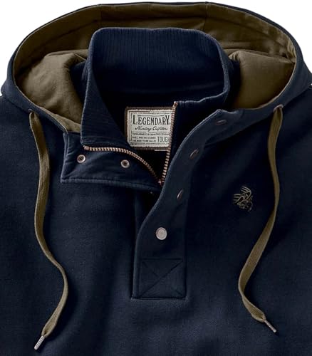 Image of Legendary Whitetails Mens Quarter Zip Hoodie Heavyweight Hooded Sweatshirt