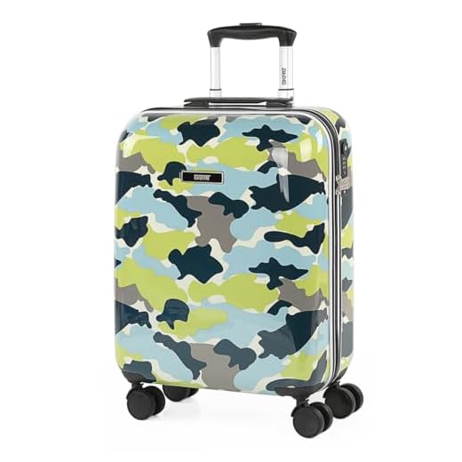 SKPAT - Maleta Cabina Avión Pequeña con 4 Ruedas 55x40x20 Maleta Viaje Rígida Resistente y Ligera de Marca SKPAT. Trolley Equipaje de Mano Cabin Ok Candado TSA 133250, Color Azul