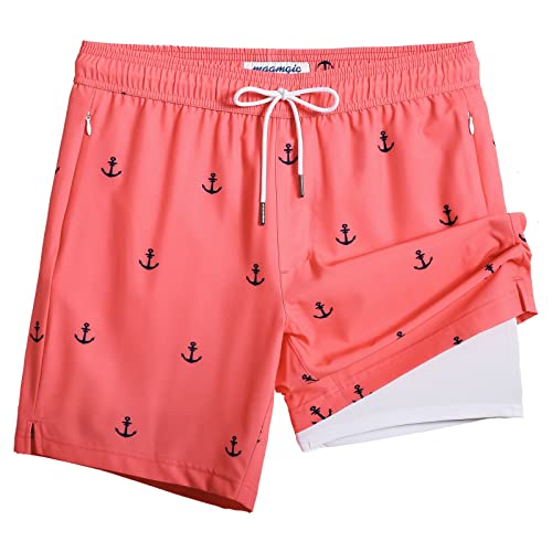 Image of maamgic 2 in 1 Mens Swim Trunks 7 Inch Swim Shorts Swim Suits Board Shorts