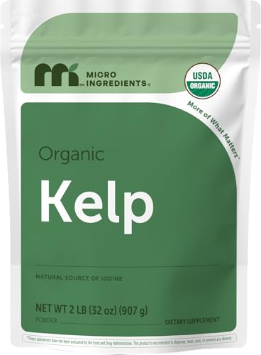 Micro Ingredients Organic Kelp Powder 2 lb | Whole Plant Sea | Easy to Mix | Long-Lasting Supply for Smoothies Soups & Recipes | Source of Iodine | Non-GMO Vegan