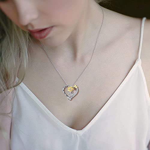 Hanaiette Lady Sunflower Necklace You Are My Sunshine, Bee Necklace, Sunflower Necklace For Lady Gift #TOP4