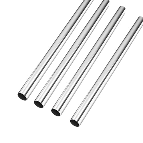 4 Pcs 36" Length 304 Stainless Steel Tube,1/2" OD 0.04" Wall Thickness 304 Stainless Steel Pipe Weldable Tubing,Round Metal Pipe Industrial Straight Tube