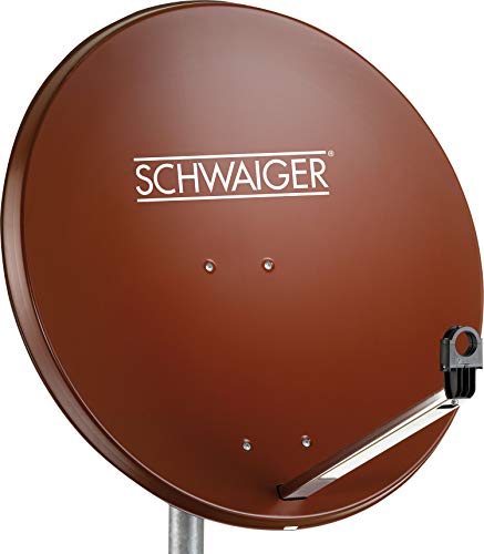 SCHWAIGER SPI996.2 Satellitenschüssel SAT-Antenne Satelliten-Anlage Offset-Antenne LNB-Tragarm Masthalterung Sat-Schüssel Stahl 75 x 85 cm