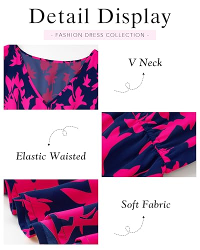 BTFBM Women Fall Dresses 2025 Casual Long Sleeve V Neck Maxi Dresses Floral Boho Long Dress Wedding Guest Dress