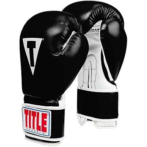 Title Classic Pro Style Training Gloves 3.0, Black/White, 12 oz Cover