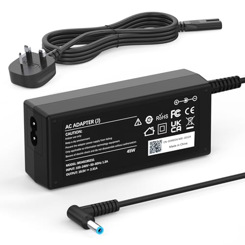 45W Laptop Charger Compatible with HP Pavilion Elitebook ProBook Chromebook