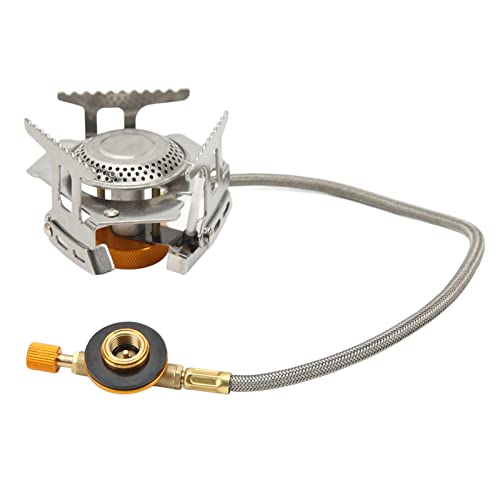 Estufa Portátil Plegable de 3500 W con Encendido Piezoeléctrico para Cámara Al Aire Libre, Senderismo, Cocina, Estufa de Mochilero, Estufa de Gas, Estufa de Leva Portátil, Estufa