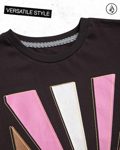 Image of Volcom Girls Shirts - Casual Crewneck Short Sleeve Graphic Tee Trendy Tops - Breathable Girls Summer Clothes