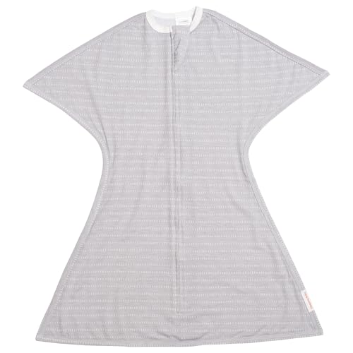 Image of SleepingBaby Zipadee-Zip Transitional Swaddle Sack, 12-24 Month - Roomy Zipper Swaddle for Easy Diaper Changes and Proper Hip Development - Baby Swaddle Sack, Large - Graystone