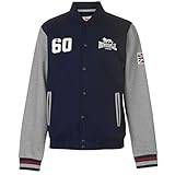  Lonsdale Herrens Bomber Jacke Marinefarbe/grau L