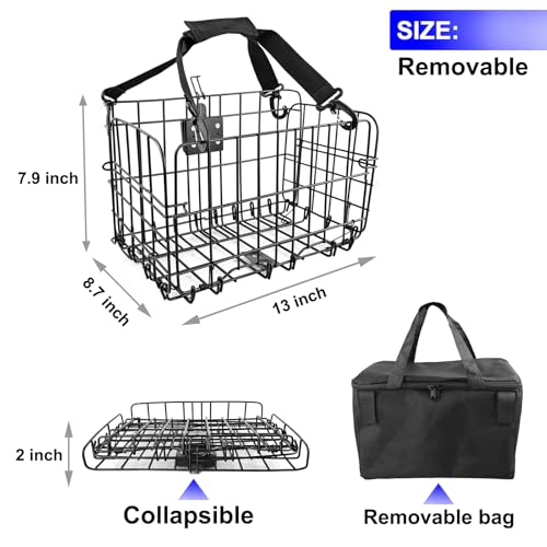 Upgrade Knee Scooter Baskets Accessory, Quick Release Removable Cloth Electric Scooter Basket, Scooter Basket for Knee Scooter Front, Fits Most Knee Scooter Walker Models and Scooter - Image 3