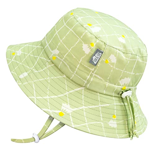 JAN & JUL Toddler Girl Sun-Hat with UPF50 Sun Protection (L: 2-5T Birdie)