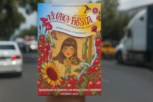 Image of 6 pack Strawberry La Chica Fresita air Fresheners Aromatizante Fresa