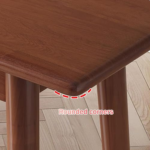 Banco robusto de madera maciza estable de 100 cm con cantos pulidos lisos 5