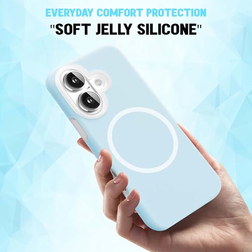Image of Kratos Soft Silicone Case Cover Compatible with iPhone 17 - Everyday Comfort Protection, Wireless Magnetic Charging Case with Raised Edge Camera & Screen Protection, Shock-Resistant Design