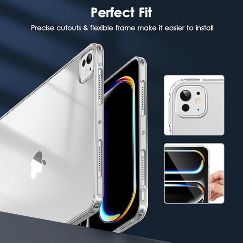Image of M.G.R.J iPad Pro 11 inch M4 Case, Soft TPU Transparent Back Case Cover for Apple iPad Pro 11 inch M4 (2024)