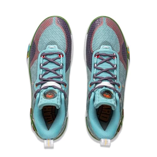 LI-NING Wade Shadow 6V2 Men's Lightweight Breathable Anti Slip and Rebound Professional Basketball Game Shoes Enamel Green US 7.54