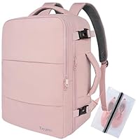 Taygeer for New Ryanair Cabin Bags 40x30x20 Underseat, Travel Backpack Cabin Size, Rucksack for Plane Hand Luggage Backpack for Travelling, Ryan Air Cabin Bag 40x30x20 with Separate Shoe Pouch, Pink