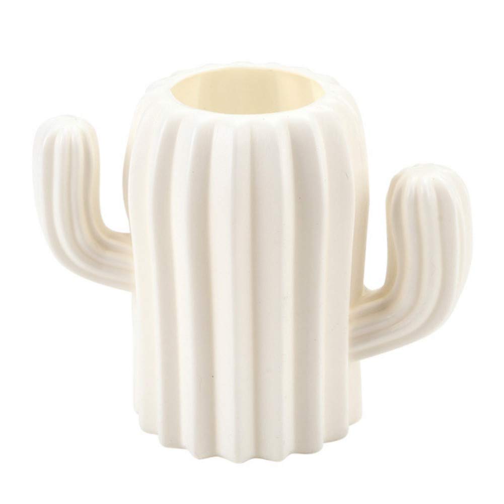 Ochine Cactus Pen Holder Cactus Pen Pencil Container Cactus Cute Pencil Holders Desktop Supplies Pen Cups Cosmetic Makeup Brush Holder for Student