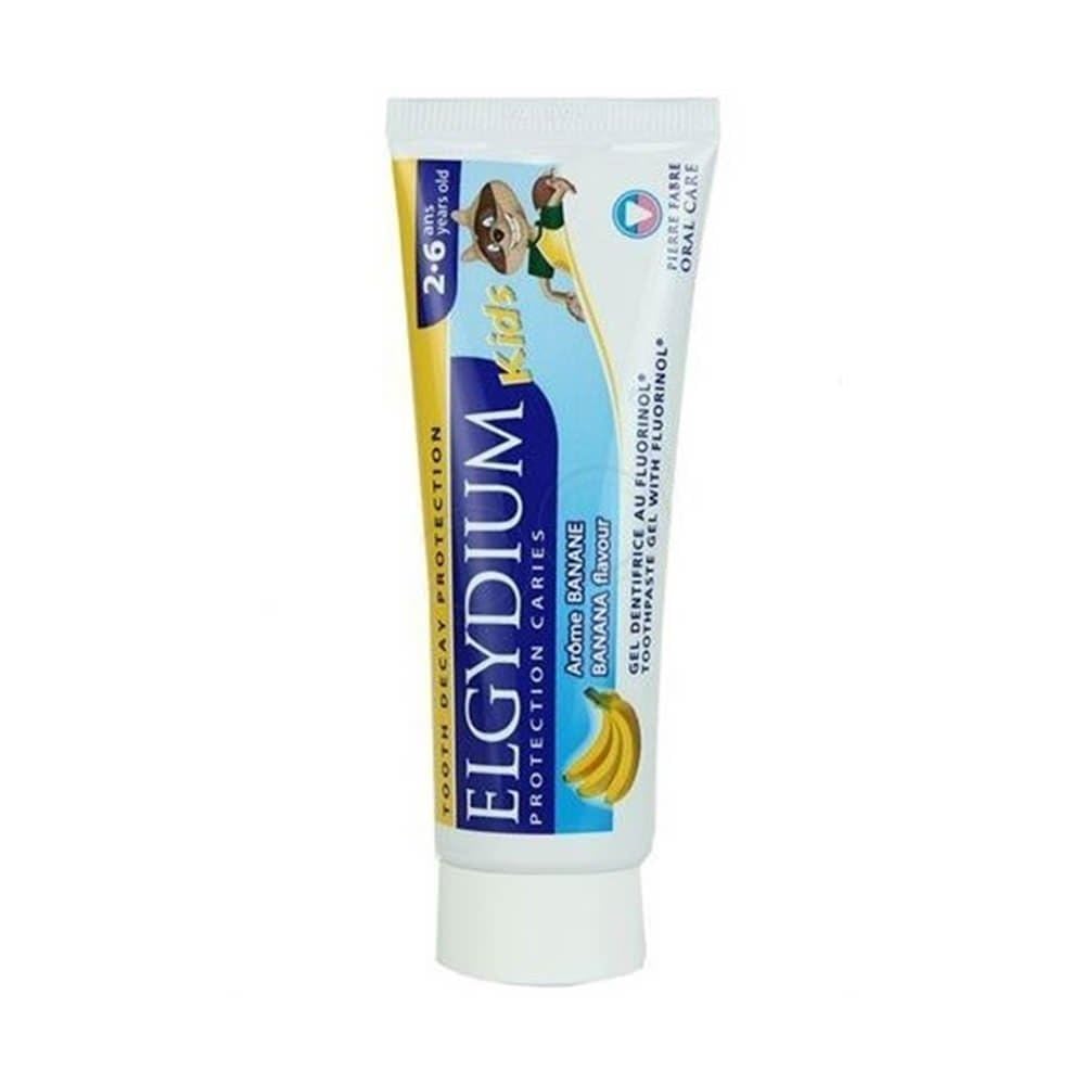 Pierre Fabre Elgydium Kids Toothpaste Gel with Fluorinol 2 - 6 Year Olds Banana Flavor 50 Ml