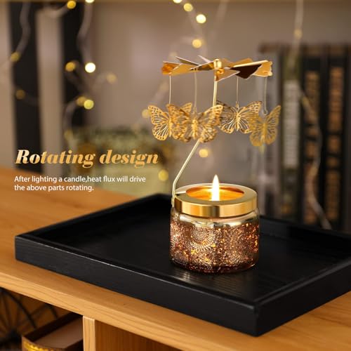 Christmas Gifts for Women, Unique Birthday Gift for Women Mom, Funny Birthday Gifts for Friend Girlfriend, Grandma, Sister, Butterfly Rotatable Scented Candles Gift for Woman on Christmas - Image 4
