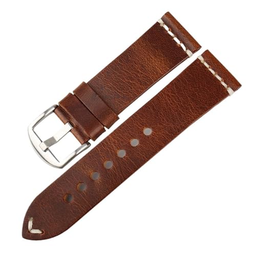 Bracelet montre LUGEMA en cuir de vachette ciré 20 22 24 mm