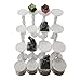 XJPONGC 16PCS Combat Risers for Flying Miniatures, DND Tabletop TRPG Terrain Flight Stands, Raised Platforms,1inch and 1.5inch incoulded 4 Different Heights with Stands and Bases,Crystal White