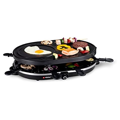 Alpina Raclette eléctrica con sartenes y espátulas Cover