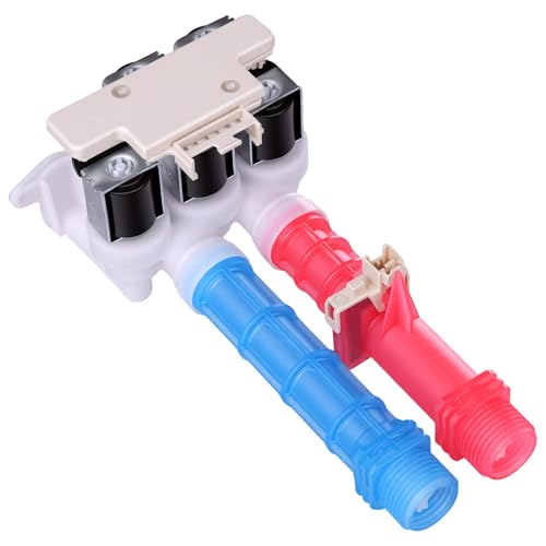 5304528029 5304514790 Washer Water Inlet Valve Assembly ABS Material & Stainless Steel Compatible with Electrolux Frigidaire Replaces 5304522534 5304514791 PS16544354 AP7014477 AP6784032 28057910