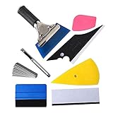 GISSVOGEEK Car Window Film Tinting Tools, Auto Vinyl Wrap Installation Kit, Precut/Auto Window Tint Kit, 8 in 1 Kit with Felt Squeegee&Felts, Window Tint Squeegee, Vinyl Squeegee, Utility Knife&Blades