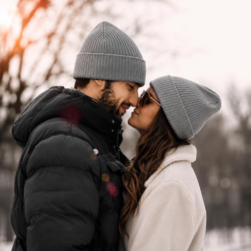 Image of Winter Cap for Men & Women Stylish, Beanie Cap, Woolen Cap for Man & Woman with Fur Inside, Round Shaped