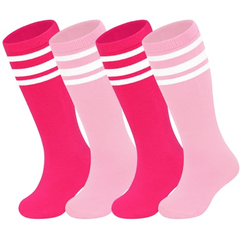 Image of Sarfel Youth Toddler Soccer Socks Kids Baseball Socks Youth Boys Girls Knee High Softball Football Accessories Tube Cotton