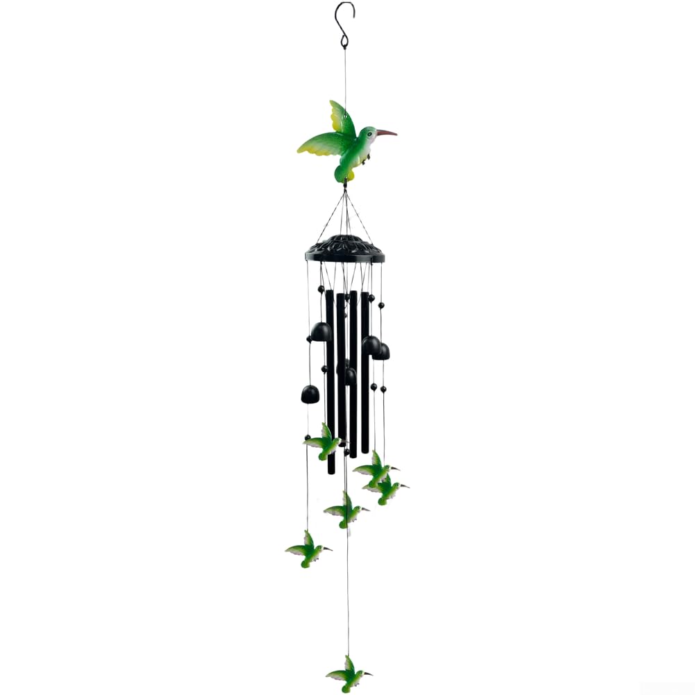 Carillon à vent colibri extérieur en métal pour décoration maison suspendue