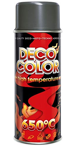 DECO COLOR Heat Resistant Spray Paint HIGH Temperature STOVES EXHAUSTS BBQ VHT XHT (Dark Grey - Anthracite)