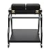 Portable Esthetician Trolley Cart Pedicure Foot Bath Trolley with Foldable Top & 4 Swivel Casters Portable Pedicure Cart Manicure Foot Rest Stand for Beauty Salons, Massage Parlors, Nail Salons(Black)