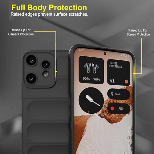Image of amazon basics Back Case Cover for CMF by Nothing Phone 2 Pro | Compatible for CMF by Nothing Phone 2 Pro Back Cover | Liquid Silicon Magic Case with Camera Protection | Black