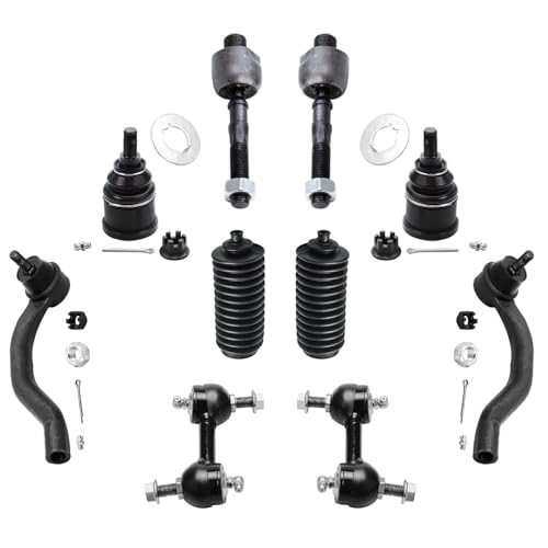 Image of Detroit Axle - Front Upper Lower Control Arms, Lower Ball Joints, Sway Bars, Inner Outer Tie Rods w /Boot Replacement for Honda Accord Acura TSX - 14pc Set