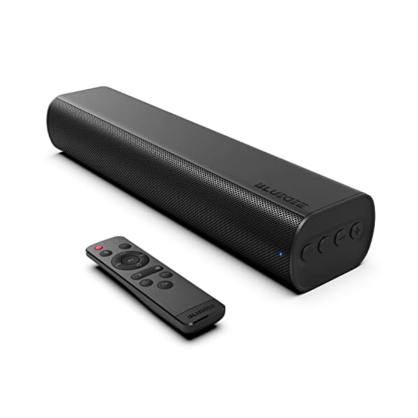 Sound Bars for TV 16-inch, Cinematic TV Bluetooth Sound Bar with Impactful Bass with Remote Control, Wall Mountable Sound Bar Work with Traditional or Smart TV, Computer