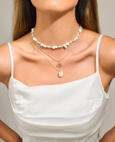 Summer Charms Necklace for Women Conch Seashell Starfish Pendant Choker Necklace Fashion Boho Beach Ocean Jewelry3