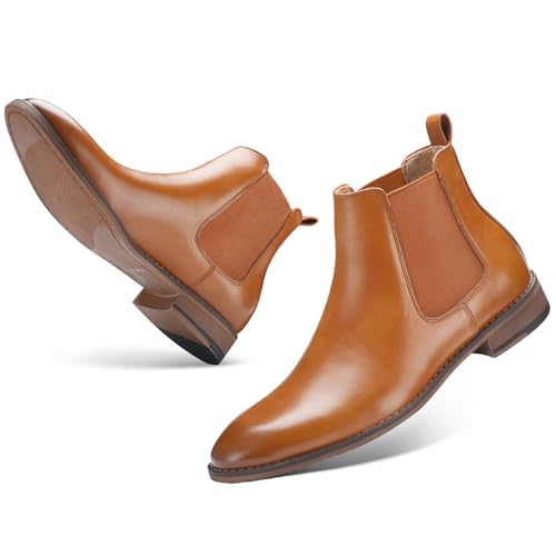 Image of CGRRBW Men's Chelsea Boots Suede Leather Casual Boots for Men