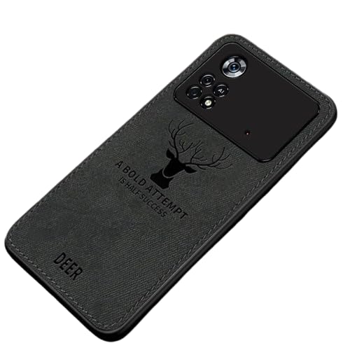 MOBILOVE Deer Pattern Cloth Texture Leather Finish Soft Fabric Case Hybrid Protective Case for | Poco M4 Pro 4G (Black) (B0DBM2PZGC) Amazon Price History, Amazon Price Tracker