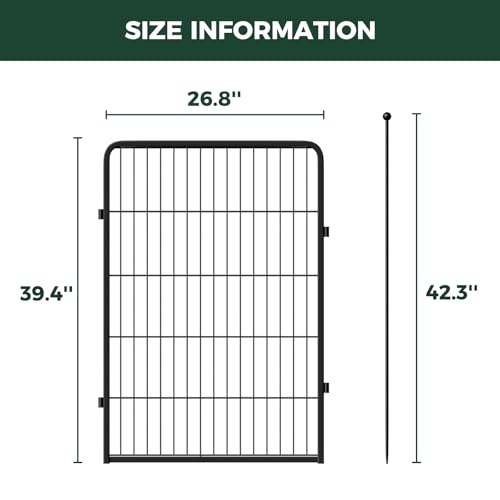 Image of FXW Rollick Unleashed Dog Playpen for Indoor, Yard, RV Camping, 40 inch 2 Panels for Medium and Large Dogs, Black│Patented