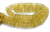 QUALITÄT: - AAA Jaipur Gems Mart Natural Lemon-Quarz-Perlen  4-5 mm Platz Heishi Bead für Schmuckherstellung  14\