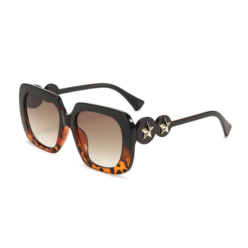 Lunettes de soleil de style simple avec étoiles en métal